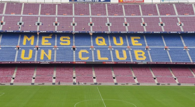 Tribuna Stadio Camp Nou del Barcellona