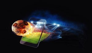 Grafica pallone infuocato esce da smartphone